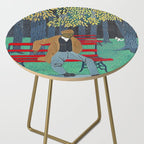 African American Masterpiece 'Man on a Bench' by Horace Pippin Side Table Gallery Image 2