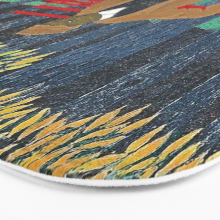 African American Masterpiece 'Man on a Bench' by Horace Pippin Bath Mat Gallery Image 3