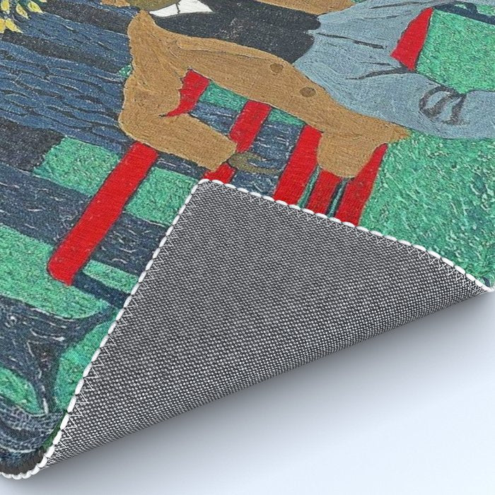 African American Masterpiece 'Man on a Bench' by Horace Pippin Rug Gallery Image 4