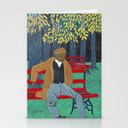 African American Masterpiece 'Man on a Bench' by Horace Pippin Stationery Card Gallery Image 2