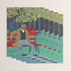 African American Masterpiece 'Man on a Bench' by Horace Pippin Wrapping Paper Gallery Image 3