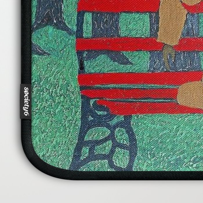 African American Masterpiece 'Man on a Bench' by Horace Pippin Laptop Sleeve Gallery Image 3