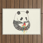 Panda Loves Ice Cream Outdoor Rug Gallery Image 1
