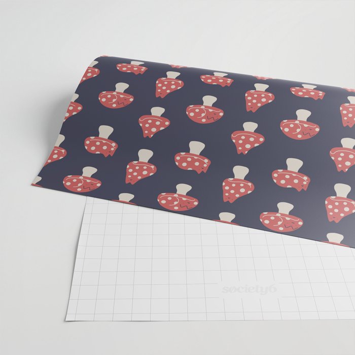 Cat and Plant 48: Cat Mushroom Wrapping Paper Gallery Image 2