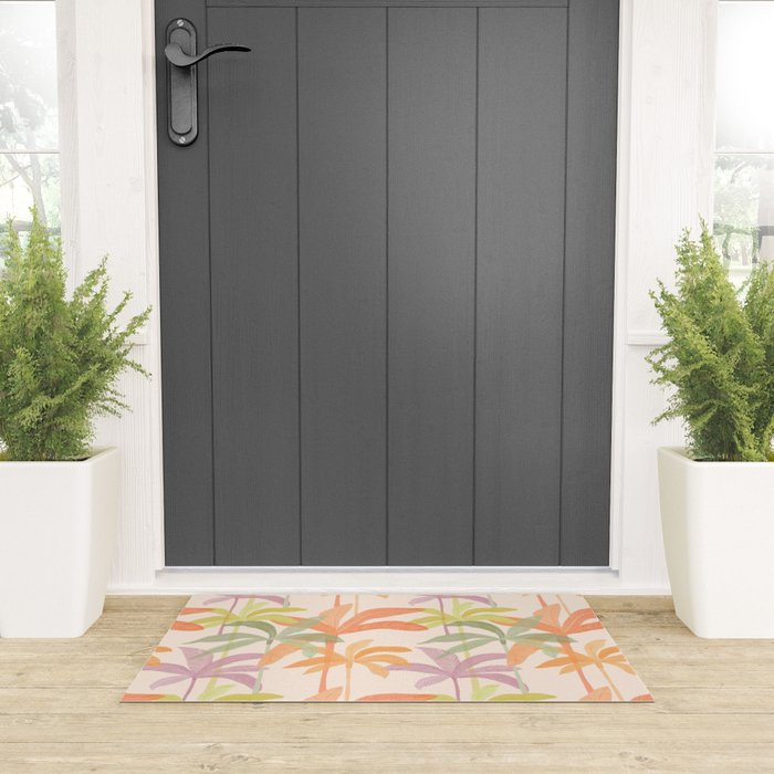 Palm Grove Repeat Pattern Welcome Mat Gallery Image 3