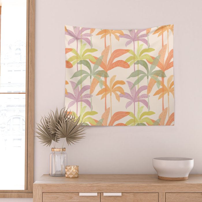 Palm Grove Repeat Pattern Wall Tapestry Gallery Image 2