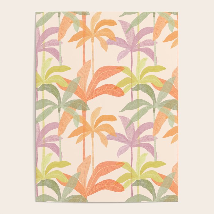Palm Grove Repeat Pattern Poster Gallery Image 1