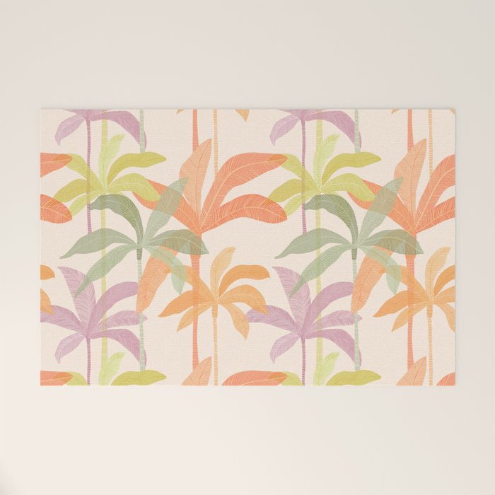 Palm Grove Repeat Pattern Welcome Mat Gallery Image 1