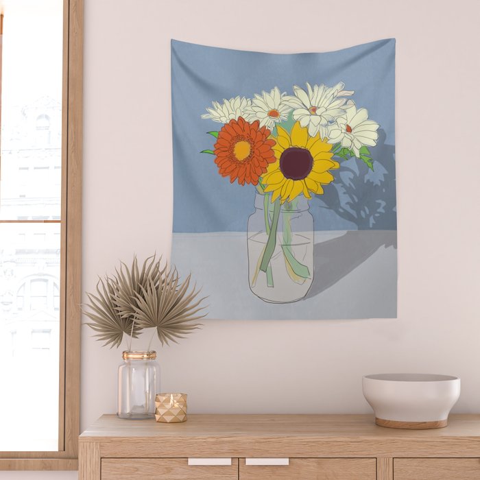 Flowers 26 Wall Tapestry Gallery Image 2