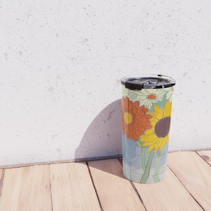 Flowers 26 Travel Mug Gallery Image 4