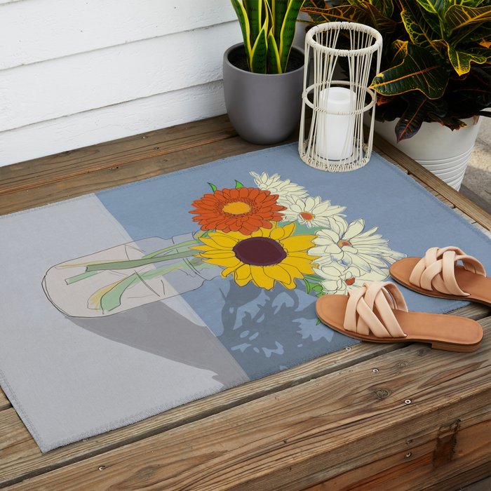 Flowers 26 Outdoor Rug Gallery Image 2