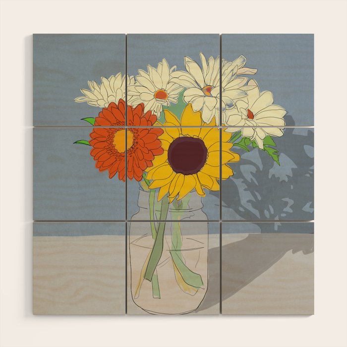 Flowers 26 Wood Wall Art Gallery Image 1