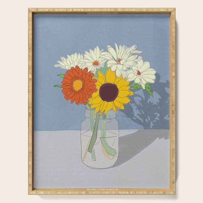 Flowers 26 Serving Tray Gallery Image 1