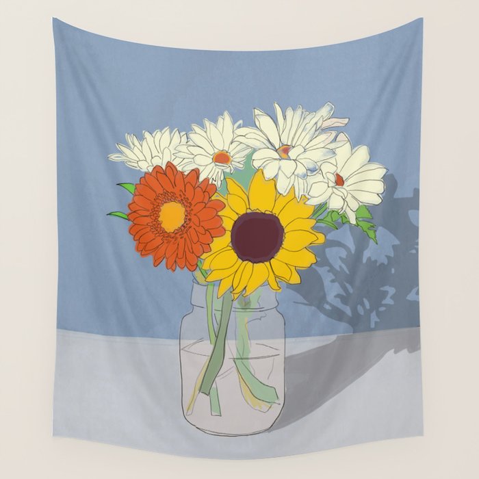 Flowers 26 Wall Tapestry Gallery Image 1
