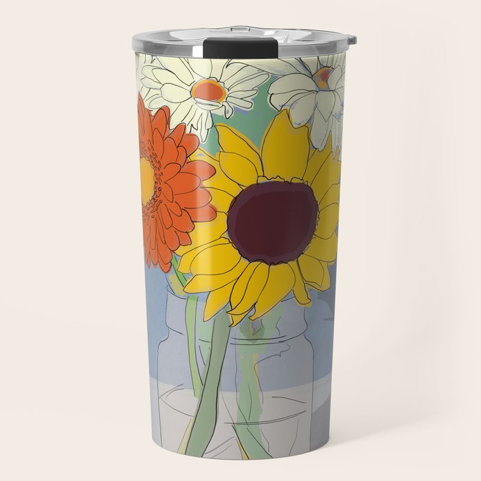 Flowers 26 Travel Mug Gallery Image 1