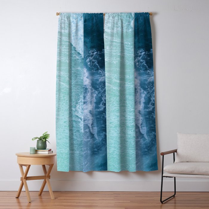 Turquoise Sea Window Curtain Gallery Image 5