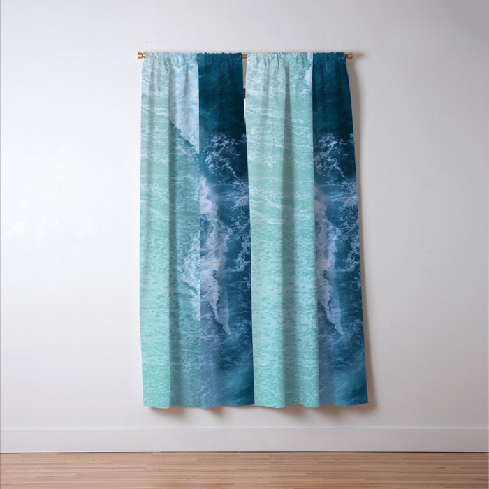 Turquoise Sea Window Curtain Gallery Image 3