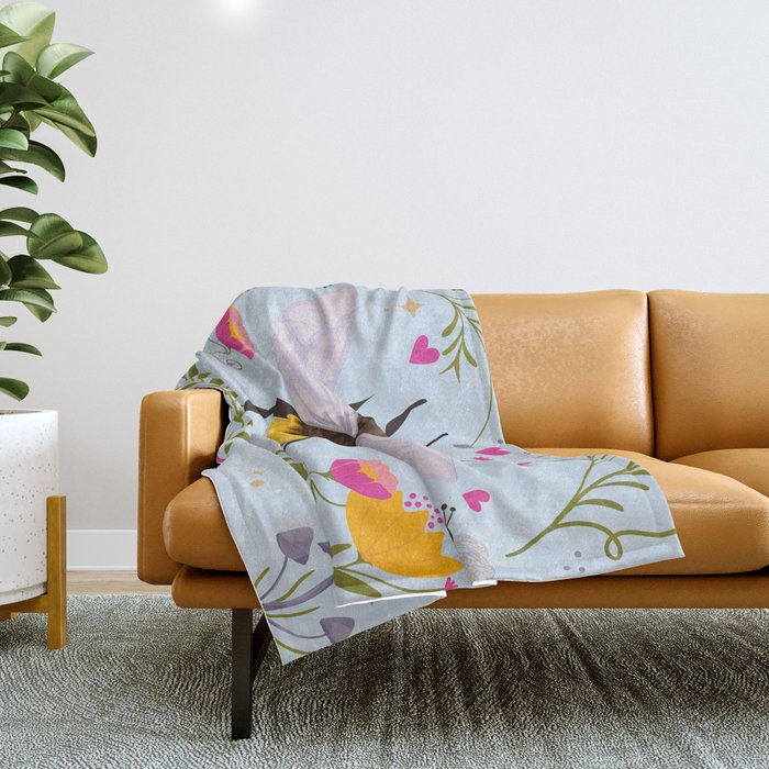 Bumblebee Garden Throw Blanket Gallery Image 1