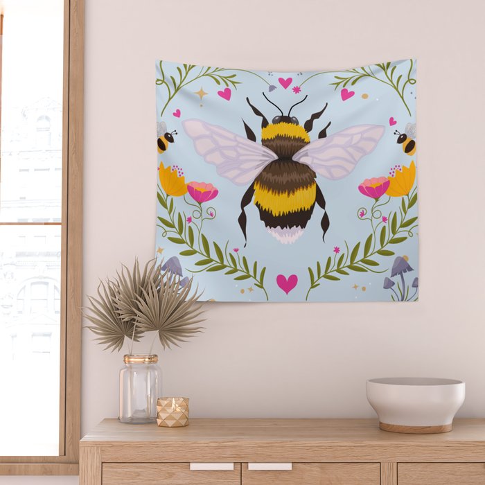 Bumblebee Garden Wall Tapestry Gallery Image 2