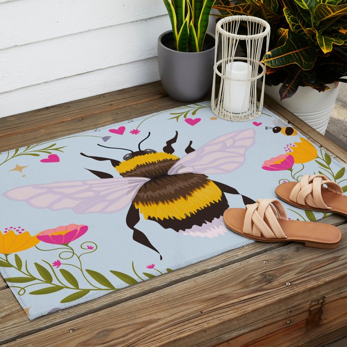 Bumblebee Garden Outdoor Rug Gallery Image 2