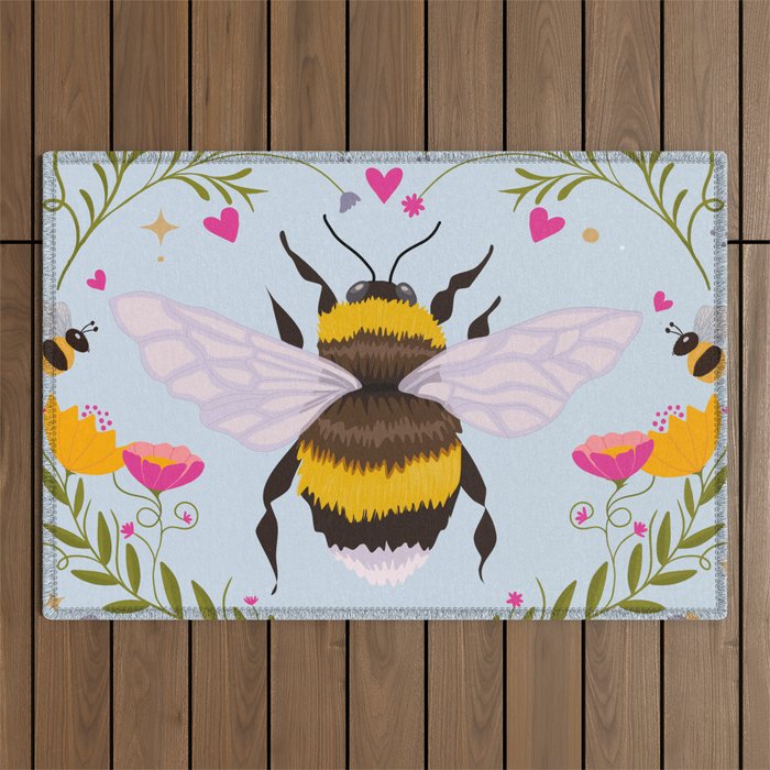 Bumblebee Garden Outdoor Rug Gallery Image 1