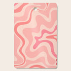 Retro Liquid Swirl Abstract in Soft Pink Cutting Board Gallery Image 1