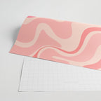 Retro Liquid Swirl Abstract in Soft Pink Wrapping Paper Gallery Image 2