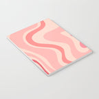 Retro Liquid Swirl Abstract in Soft Pink Notebook Gallery Image 3