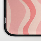 Retro Liquid Swirl Abstract in Soft Pink Laptop Sleeve Gallery Image 3
