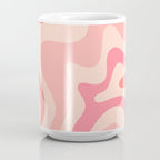 Retro Liquid Swirl Abstract in Soft Pink Coffee Mug Gallery Image 4
