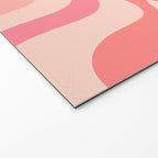 Retro Liquid Swirl Abstract in Soft Pink Welcome Mat Gallery Image 2