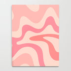 Retro Liquid Swirl Abstract in Soft Pink Notebook Gallery Image 4