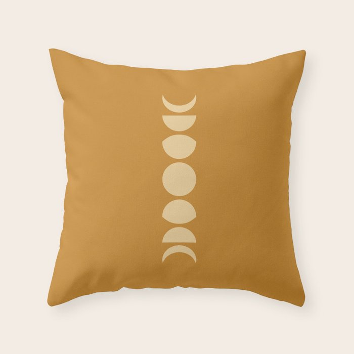 Minimal Moon Phases I Throw Pillow Gallery Image 6
