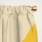 Retro Modern Liquid Swirl Abstract Pattern in Yellow Tones Window Curtain Gallery Image 2