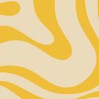 Retro Modern Liquid Swirl Abstract Pattern in Yellow Tones Coffee Mug Gallery Image 2