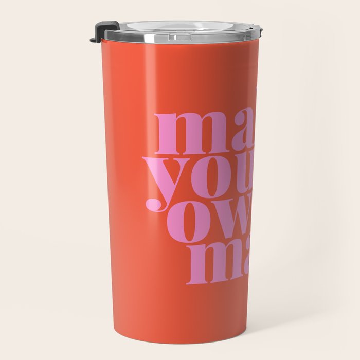 Make Your Own Magic | Pink and Orange Travel Mug Gallery Image 3