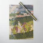 Portrait of a nawab Antique Indian Miniature Painted Illustration Wrapping Paper Gallery Image 1