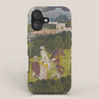 Portrait of a nawab Antique Indian Miniature Painted Illustration iPhone Case Gallery Image 1