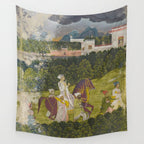 Portrait of a nawab Antique Indian Miniature Painted Illustration Wall Tapestry Gallery Image 4