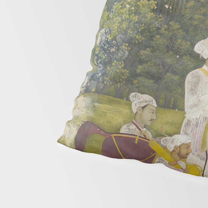 Portrait of a nawab Antique Indian Miniature Painted Illustration Pillow Sham Gallery Image 4