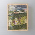 Portrait of a nawab Antique Indian Miniature Painted Illustration Mini Art Print Gallery Image 1