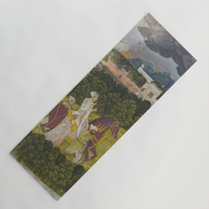 Portrait of a nawab Antique Indian Miniature Painted Illustration Yoga Mat Gallery Image 1