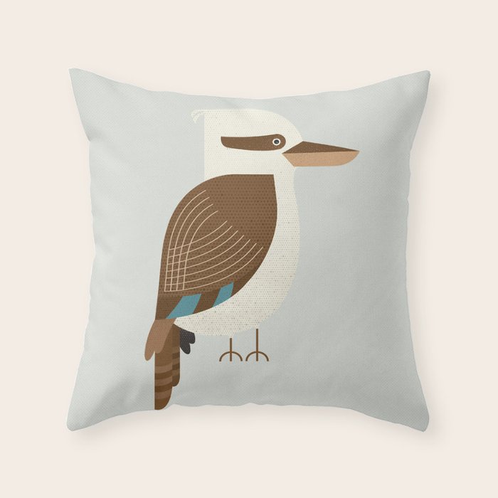 Whimsy Laughing Kookaburra Throw Pillow Gallery Image 6