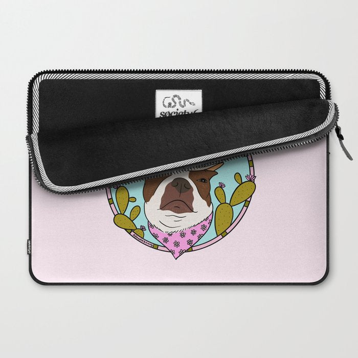 Cowboy Dog- Crimson Boston Laptop Sleeve Gallery Image 2