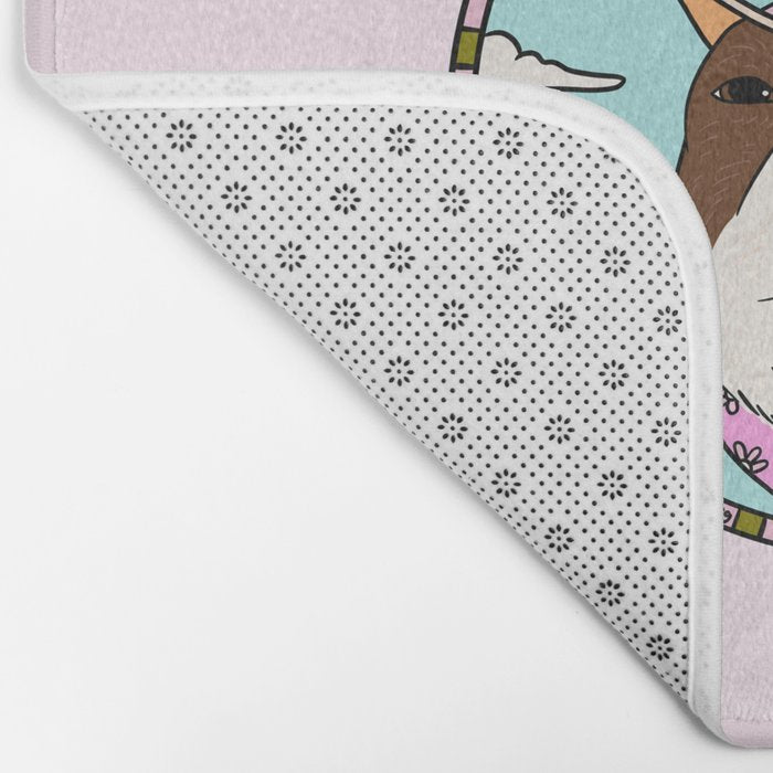 Cowboy Dog- Crimson Boston Bath Mat Gallery Image 2