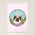Cowboy Dog- Crimson Boston Stationery Card Gallery Image 2