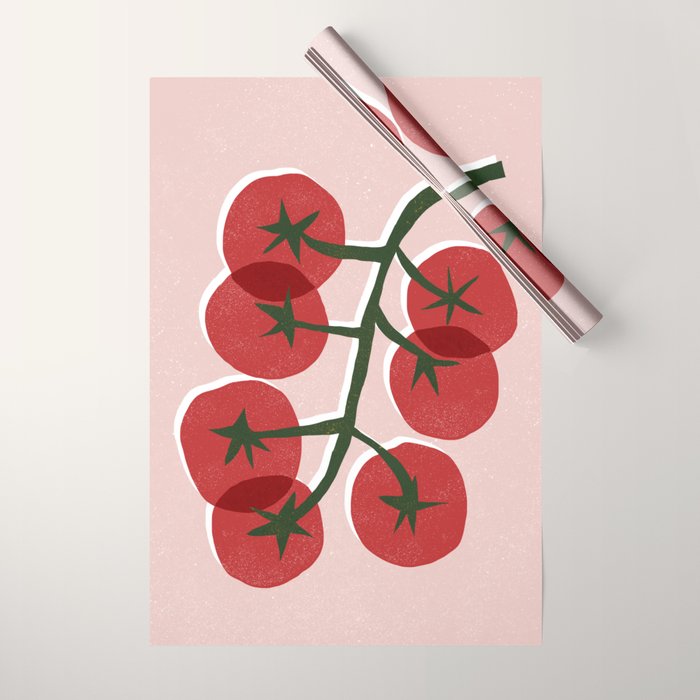 Tomatoes On A Branch Wrapping Paper Gallery Image 1