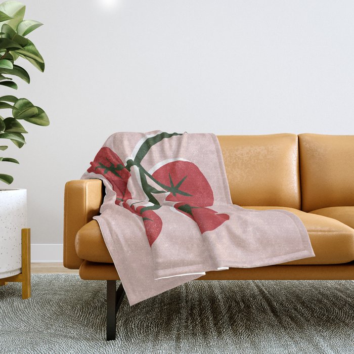 Tomatoes On A Branch Throw Blanket Gallery Image 1