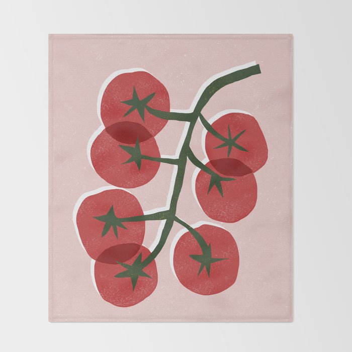 Tomatoes On A Branch Throw Blanket Gallery Image 2
