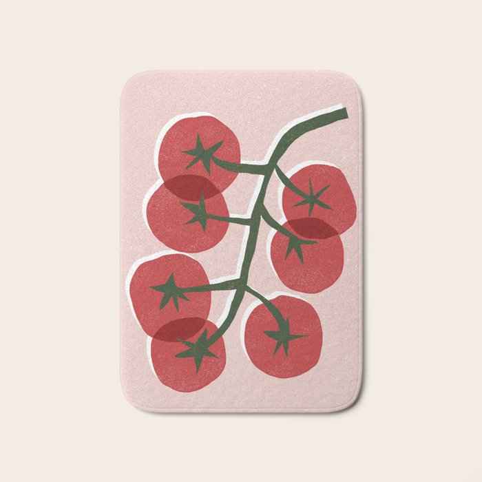 Tomatoes On A Branch Bath Mat Gallery Image 1